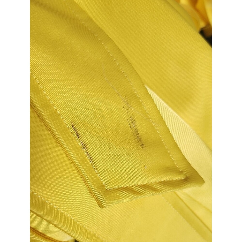 Multiples NWT 3/4 Sleeve Yellow Short Trench, Ruffles Buttons Tie Belt, S - Picture 11 of 11